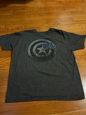 Marvel Charcoal Black Logo Tee
